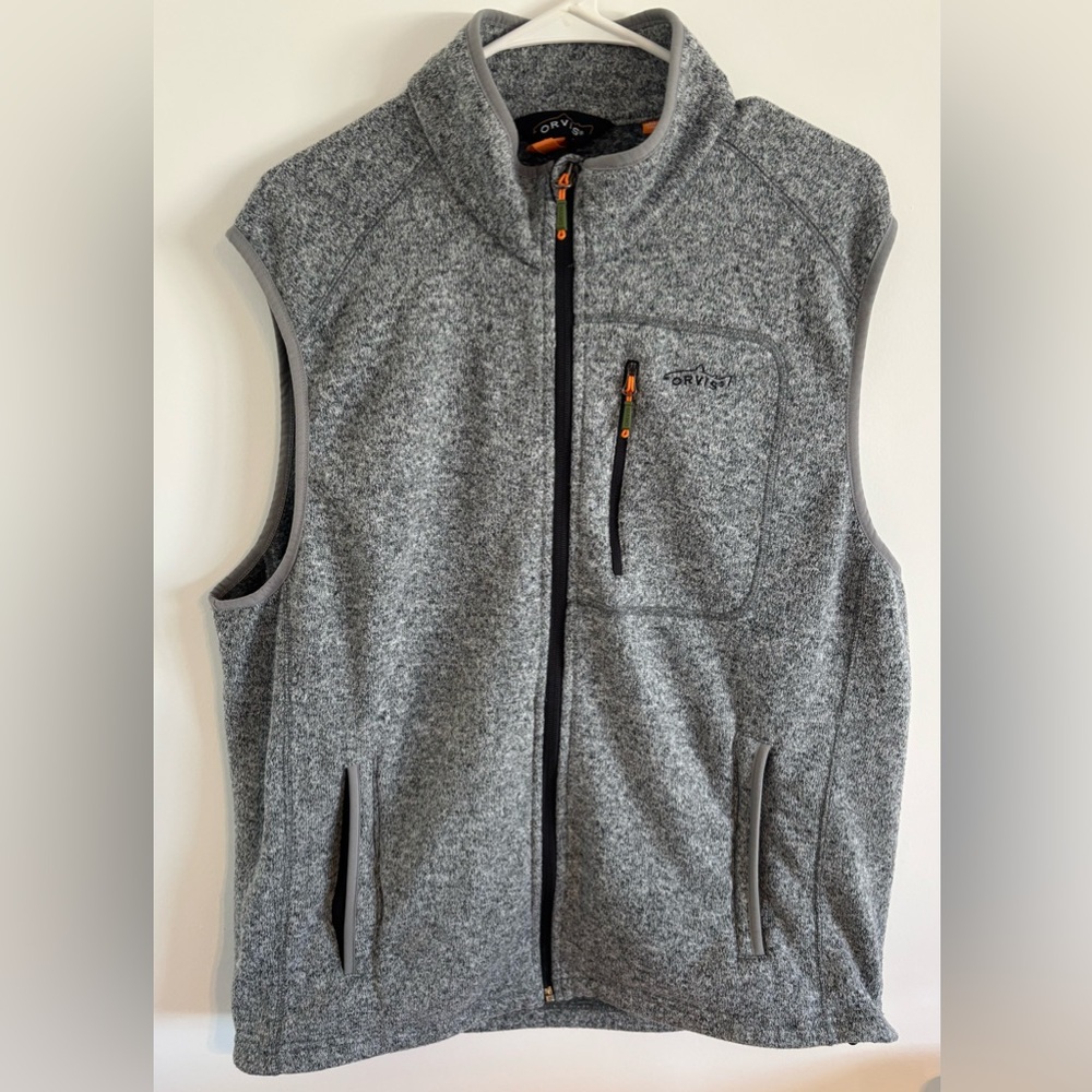 Orvis Men’s Fleece Zip-up Vest | XL | Gray